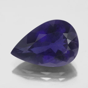 Iolite naturale blu da 6,13 ct, taglio a pera, VS-SI