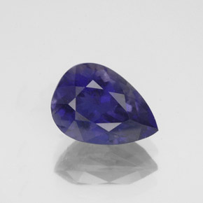 Iolite naturale blu da 1,88 ct, taglio a pera, VS