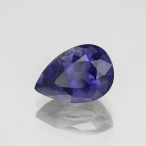 Iolite naturale blu da 1,83 ct, taglio a pera, VS