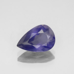 Iolite naturale blu da 1,37 ct, taglio a pera, VS
