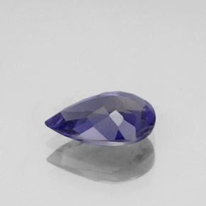 Iolite naturale blu da 1,37 ct, taglio a pera, VS