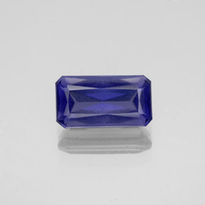 Iolite naturale blu da 1,08 ct, taglio smeraldo, VS