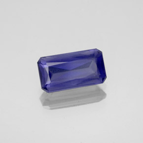 Iolite naturale blu da 1,08 ct, taglio smeraldo, VS