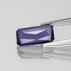 Iolite naturale blu da 1,33 ct, taglio smeraldo, VS
