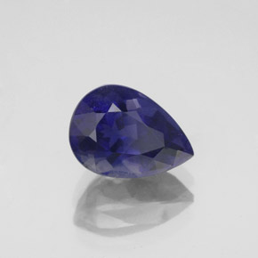 Iolite naturale blu da 2,03 ct, taglio a pera, VS