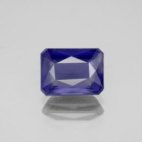 Iolite naturale blu da 2,07 ct, taglio smeraldo, VS