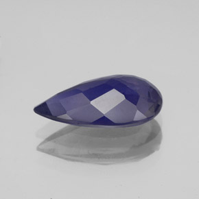 Iolite naturale blu da 2,32 ct, taglio a pera, VS