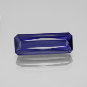 Iolite naturale blu da 2,46 ct, taglio smeraldo, VS
