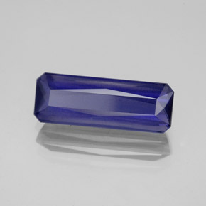 Iolite naturale blu da 2,46 ct, taglio smeraldo, VS