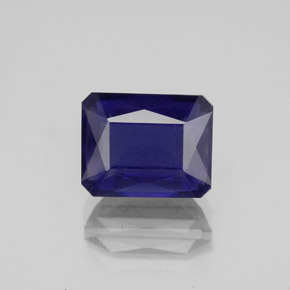 Iolite naturale blu da 2,61 ct, taglio smeraldo, VS