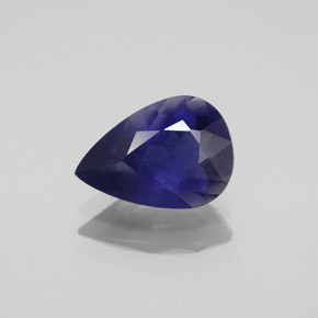 Iolite naturale blu da 1,43 ct, taglio a pera, VS