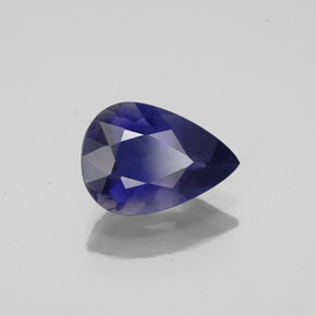 Iolite naturale blu da 1,43 ct, taglio a pera, VS