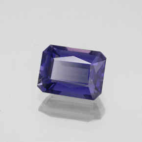 Iolite naturale blu da 1,49 ct, taglio smeraldo, VS