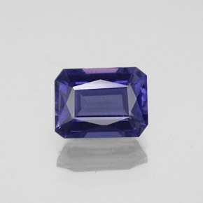 Iolite naturale blu da 1,49 ct, taglio smeraldo, VS