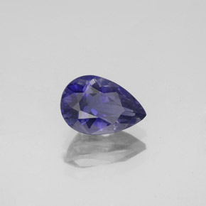 Iolite naturale blu da 1,18 ct, taglio a pera, VS