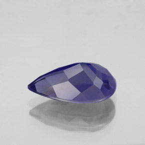 Iolite naturale blu da 2,91 ct, taglio a pera, VS