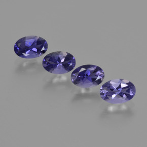 Gemme di Iolite Viola scuro naturale da 1.54 ct, Taglio ovale, VS