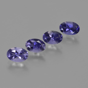 Gemme di Iolite Viola scuro naturale da 1.54 ct, Taglio ovale, VS