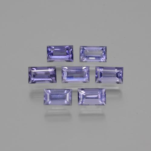 Gemme di Iolite Blu argenteo naturale da 2.04 ct, Taglio a baguette, VS