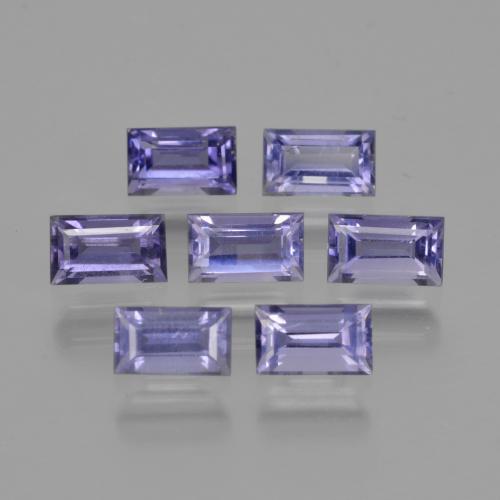 Gemme di Iolite Blu argenteo naturale da 2.04 ct, Taglio a baguette, VS