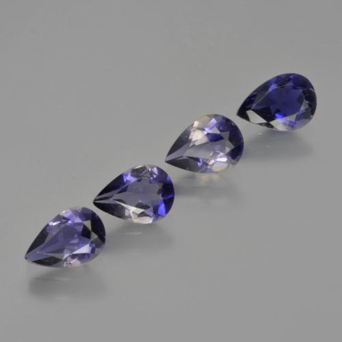 Gemme di Iolite Blu scuro naturale da 2.19 ct, Forma a pera, VS