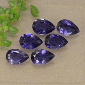 Gemme di Iolite Viola bluastro naturale da 1.94 ct, Forma a pera, VS