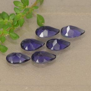 Gemme di Iolite Viola bluastro naturale da 1.94 ct, Forma a pera, VS