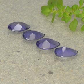 Iolite naturale viola da 1,19 ct, taglio a pera, VS