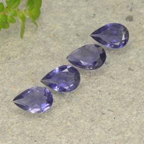 Gemme di Iolite Viola scuro naturale da 1.05 ct, Forma a pera, VS