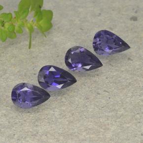 Gemme di Iolite Viola scuro naturale da 1.12 ct, Forma a pera, VS