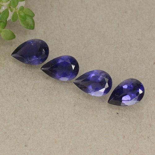 Gemme di Iolite Viola scuro naturale da 1.27 ct, Forma a pera, VS
