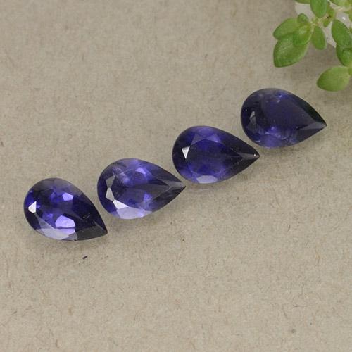 Gemme di Iolite Viola scuro naturale da 1.27 ct, Forma a pera, VS