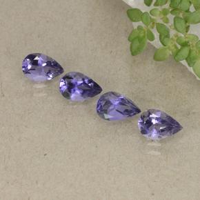 Gemme di Iolite Viola scuro naturale da 1.23 ct, Forma a pera, VS