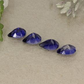 Iolite naturale blu da 1,63 ct, taglio a pera, VS
