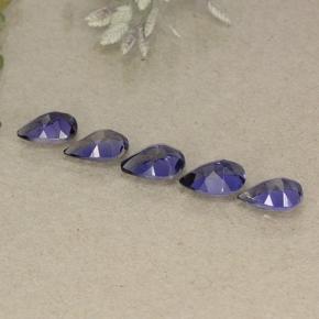 Iolite naturale viola da 1,74 ct, taglio a pera, VS