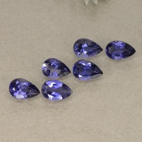 Iolite naturale viola da 2,04 ct, taglio a pera, VS