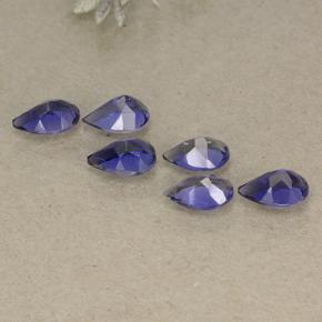 Iolite naturale viola da 2,04 ct, taglio a pera, VS