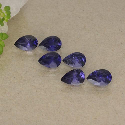 Gemme di Iolite Blu scuro naturale da 2.28 ct, Forma a pera, VS