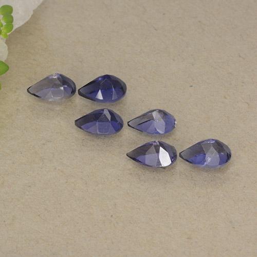 Gemme di Iolite Blu scuro naturale da 2.28 ct, Forma a pera, VS