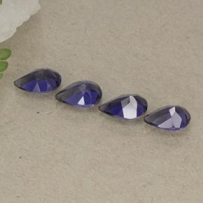 Iolite naturale viola da 1,41 ct, taglio a pera, VS