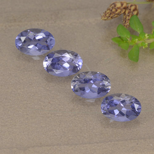 Iolite naturale viola da 1,73 ct, taglio ovale, VVS-VS