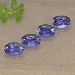 Iolite naturale viola da 1,69 ct, taglio ovale, VS