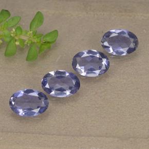 Iolite naturale viola da 1,23 ct, taglio ovale, VVS-VS
