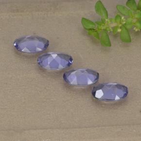 Iolite naturale viola da 1,23 ct, taglio ovale, VVS-VS