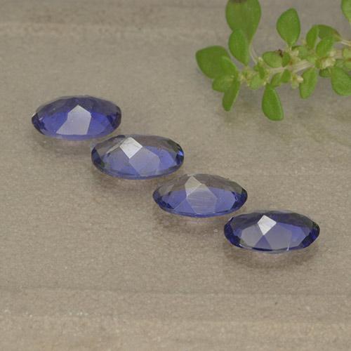 Gemme di Iolite Viola scuro naturale da 1.29 ct, Taglio ovale, VS