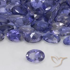 Iolite Blu argenteo naturale da 0.36 ct, Ovale, VS