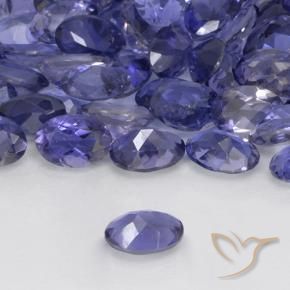 Iolite Blu argenteo naturale da 0.36 ct, Ovale, VS