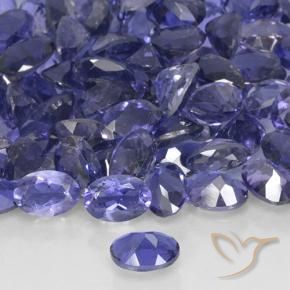Iolite Blu argenteo naturale da 0.40 ct, Ovale, VS