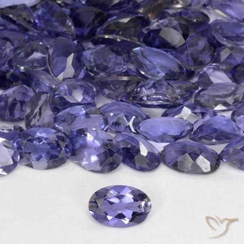 Iolite naturale viola da 0,37 ct, taglio ovale, VVS-VS