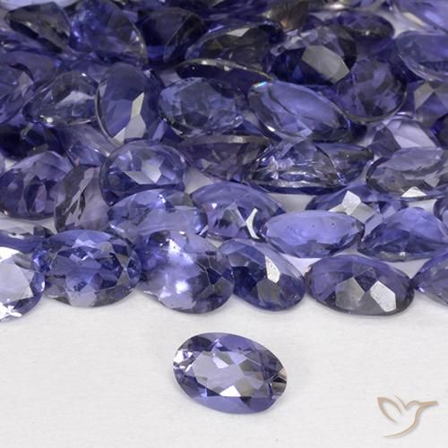 Iolite naturale viola da 0,37 ct, taglio ovale, VVS-VS